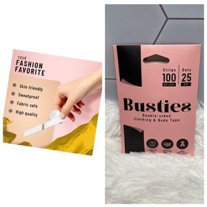 COPY - Fabric Tape (100 Strips & 25 Dots) Avoid Fashion Mishaps with Body Tape,